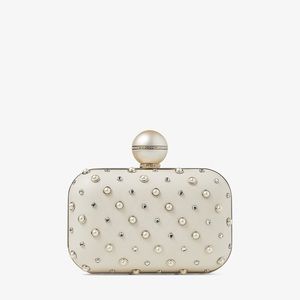 JIMMY CHOO
Cloud embellished leather clutch